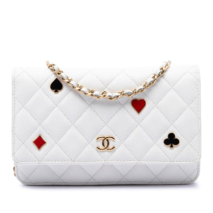 Chanel CC Quilted Caviar Coco Casino Wallet on Chain