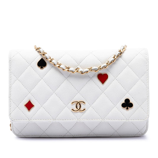 Chanel CC Quilted Caviar Coco Casino Wallet on Chain