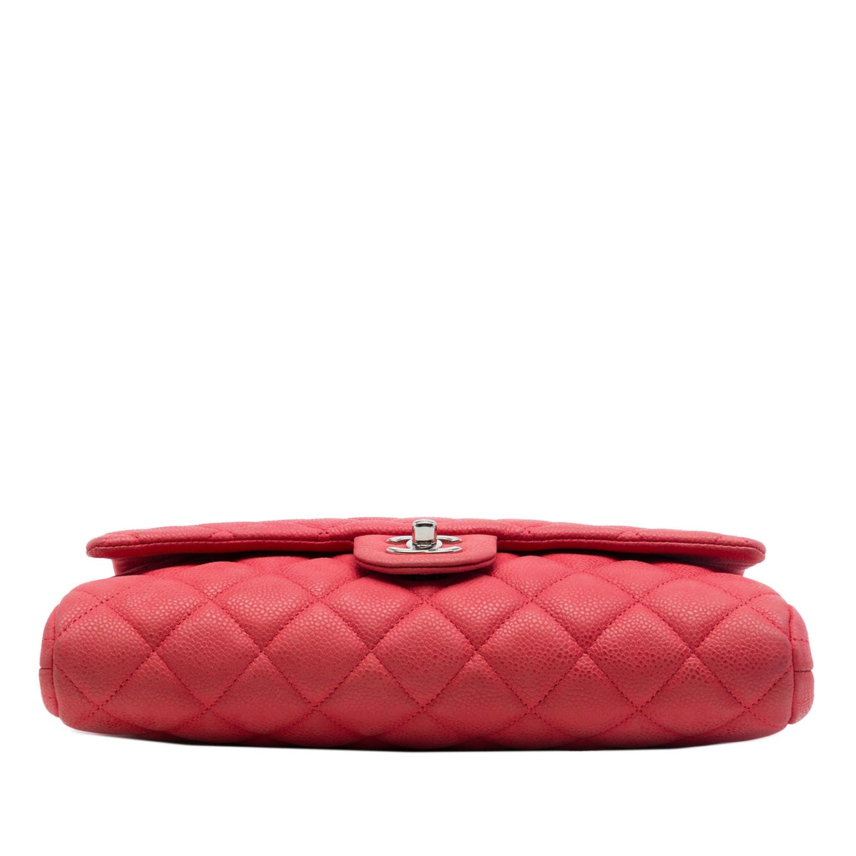 Chanel CC Quilted Caviar Flap Clutch with Chain