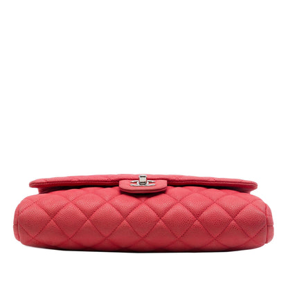 Chanel CC Quilted Caviar Flap Clutch with Chain