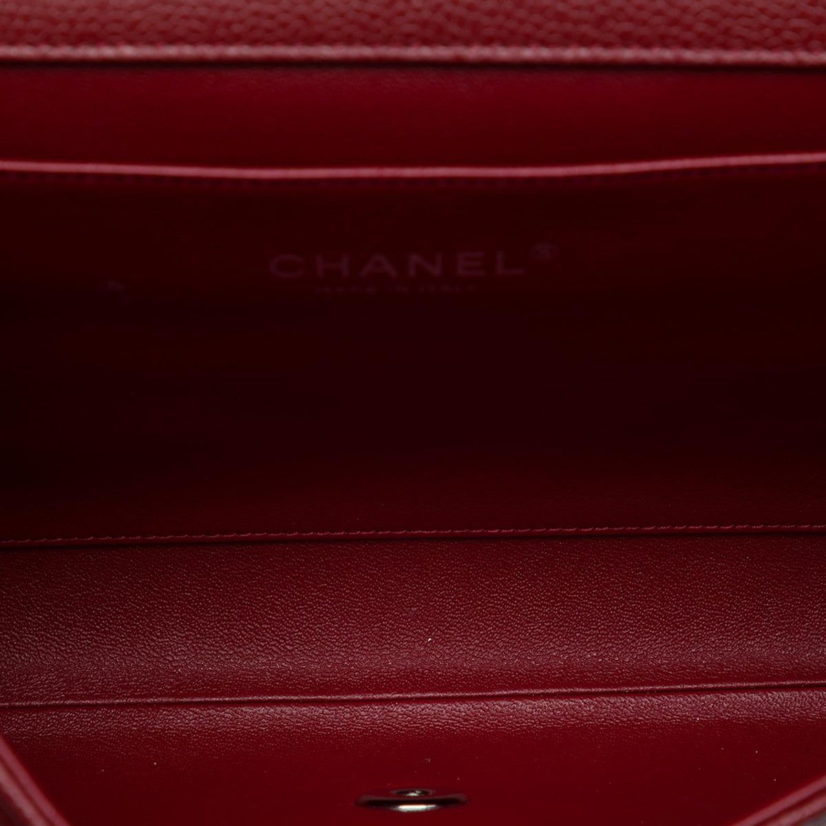 Chanel CC Quilted Caviar Flap Clutch with Chain