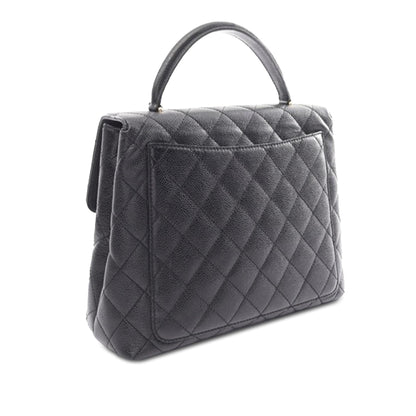 Chanel CC Quilted Caviar Kelly Top Handle Bag