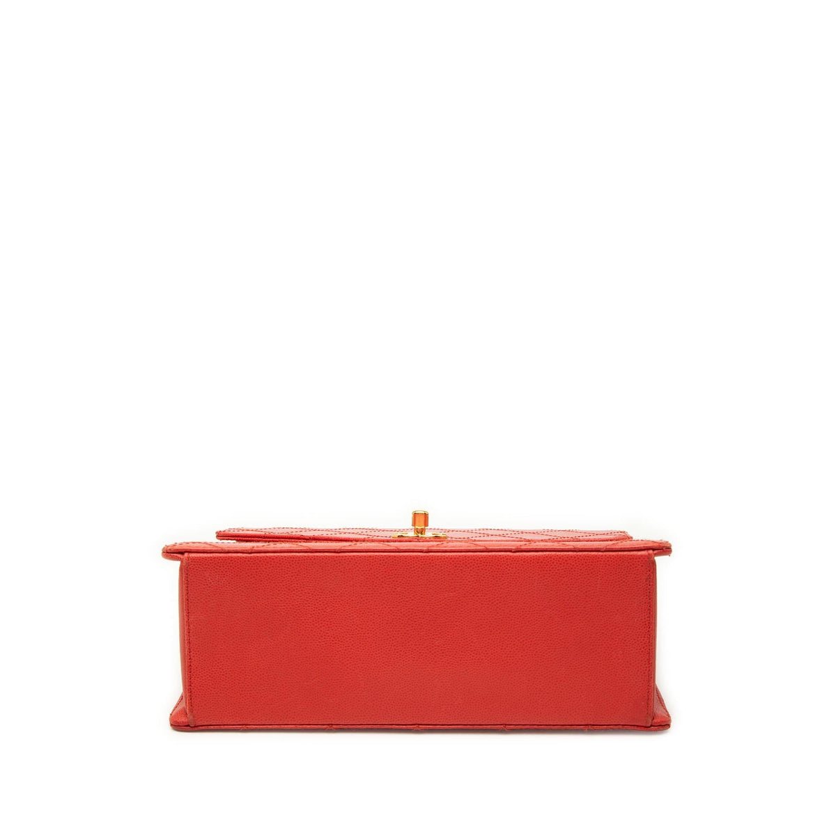 Chanel CC Quilted Caviar Turnlock Top Handle