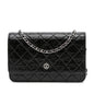 Chanel CC Quilted Crinkled Patent Wallet On Chain
