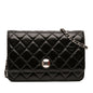 Chanel CC Quilted Crinkled Patent Wallet On Chain