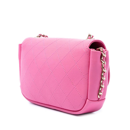 Chanel CC Quilted Goatskin Casual Trip Flap