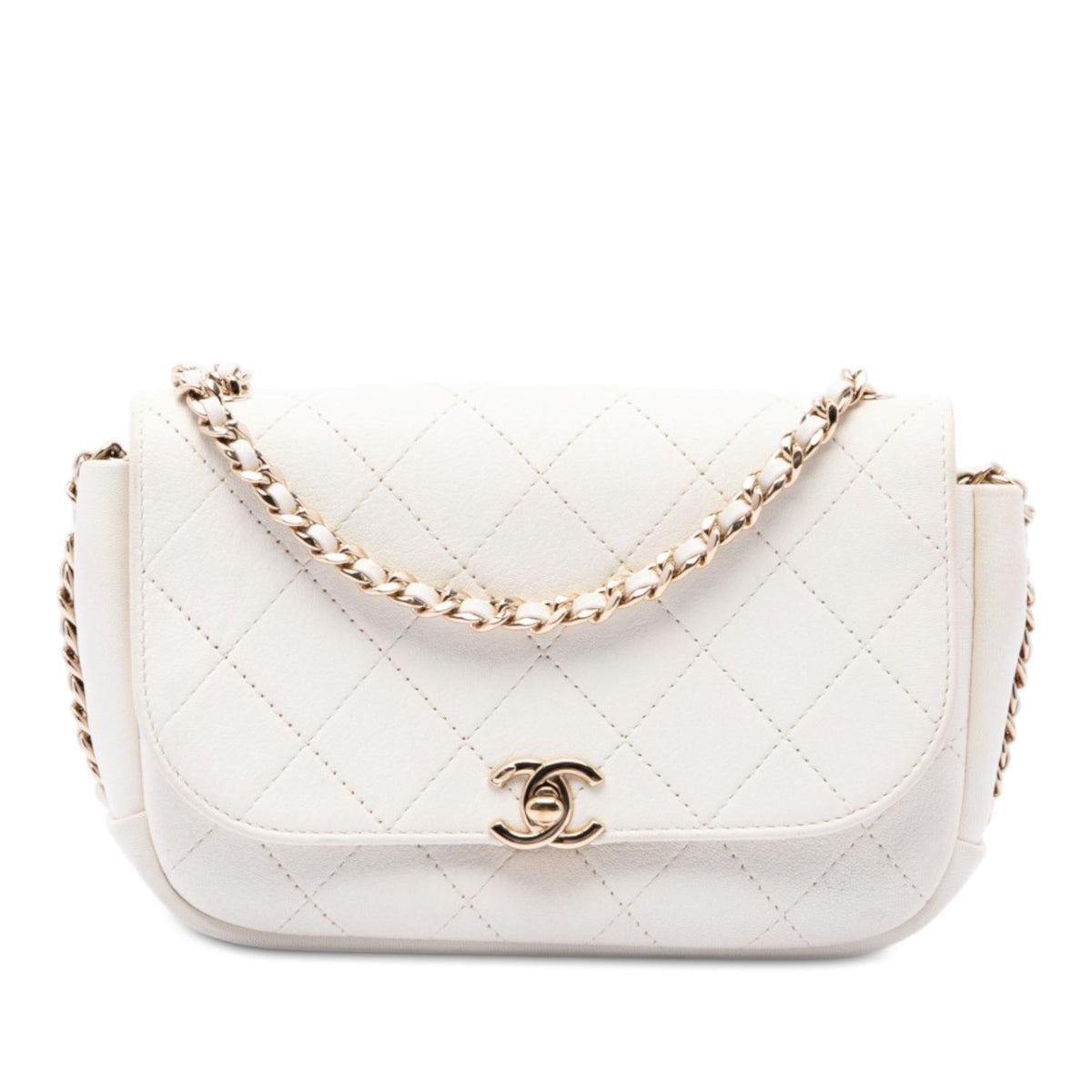 Chanel CC Quilted Goatskin Casual Trip Flap