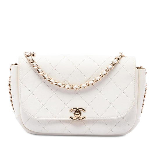 Chanel CC Quilted Goatskin Casual Trip Flap
