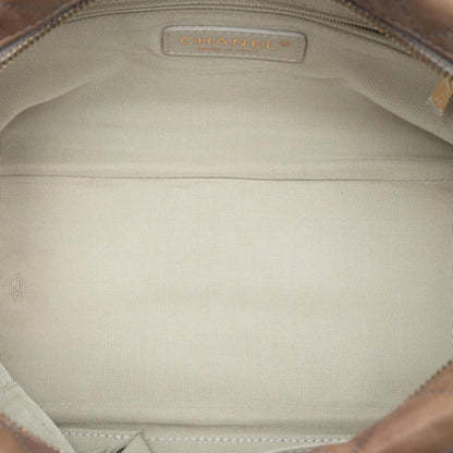 Chanel CC Quilted Iridescent Calfskin Tweed Bowler Bag