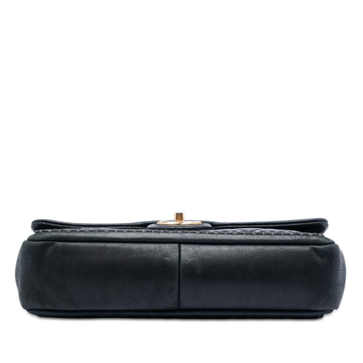 Chanel CC Quilted Iridescent Calfskin Whipstitch Single Flap