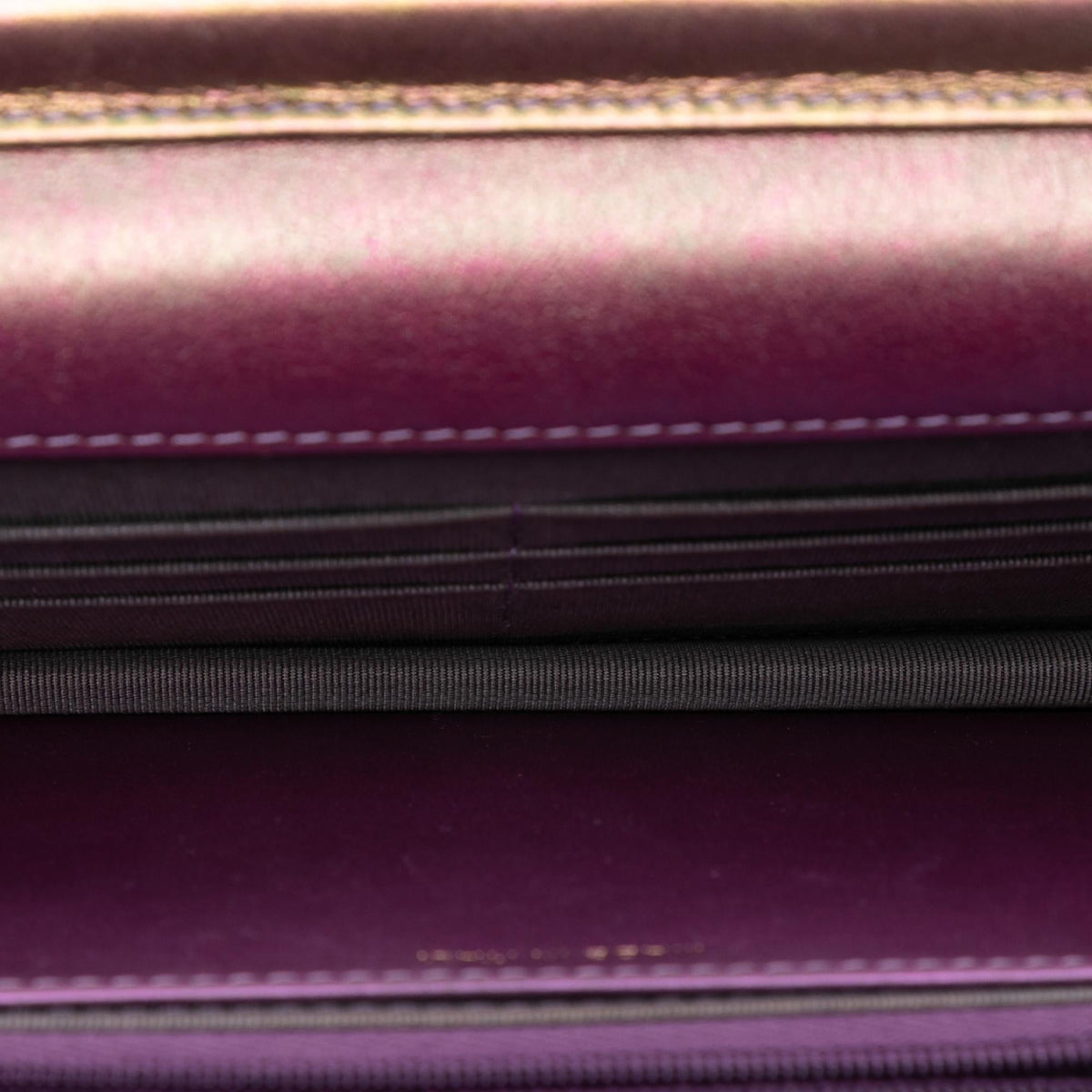 Chanel CC Quilted Iridescent Lambskin Wallet on Chain