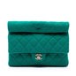 Chanel CC Quilted Jersey Roll Clutch