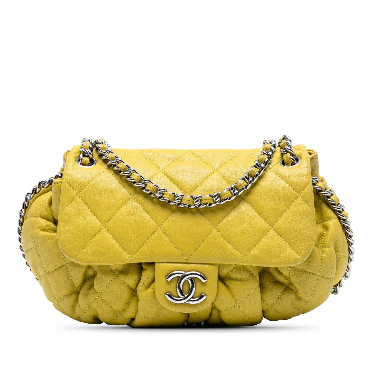 Chanel CC Quilted Lambskin Chain Around Flap