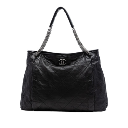 Chanel CC Quilted Lambskin Chain Shopping Tote
