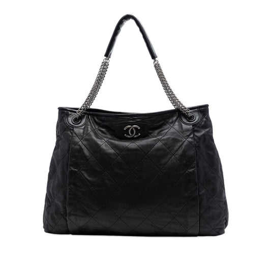Chanel CC Quilted Lambskin Chain Shopping Tote