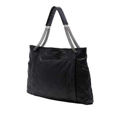 Chanel CC Quilted Lambskin Chain Shopping Tote