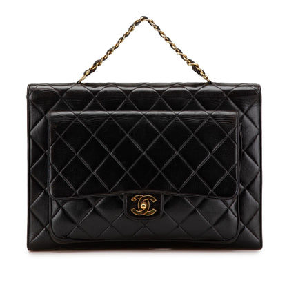 Chanel CC Quilted Lambskin Double Sided Flap