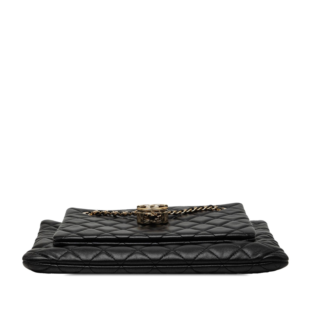 Chanel CC Quilted Lambskin Double Zip Crossbody