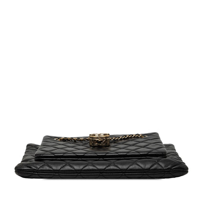 Chanel CC Quilted Lambskin Double Zip Crossbody