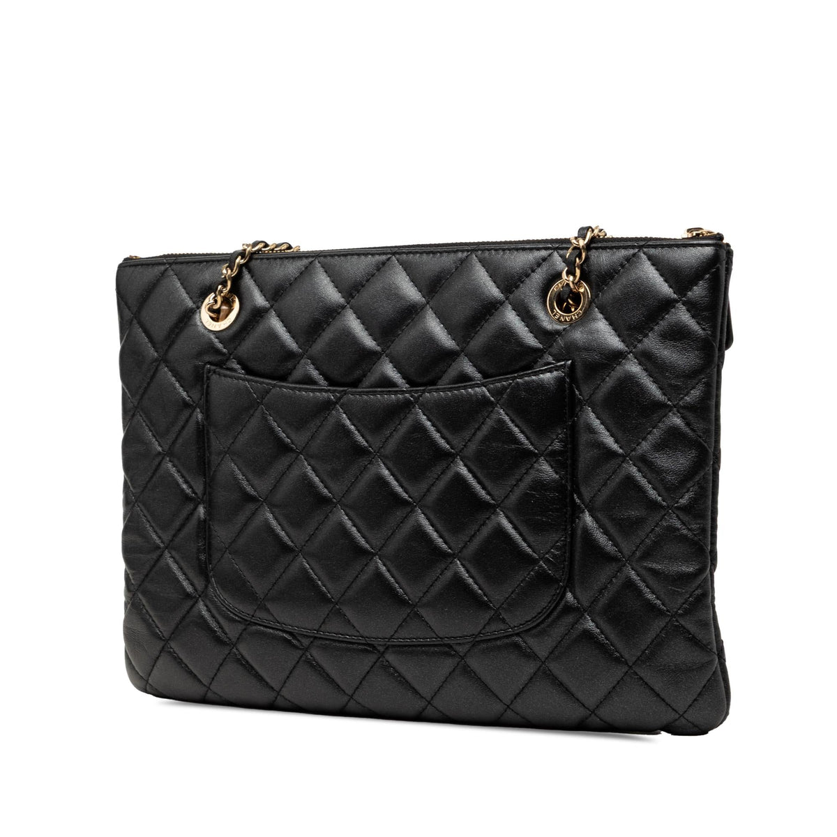 Chanel CC Quilted Lambskin Double Zip Crossbody