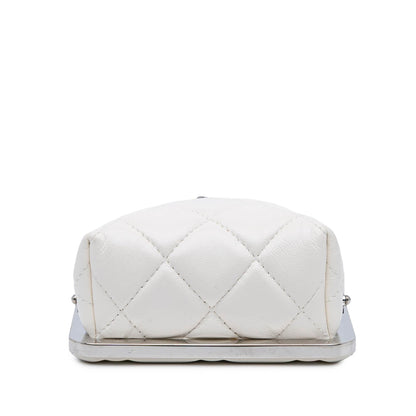 Chanel CC Quilted Lambskin Evening Clutch