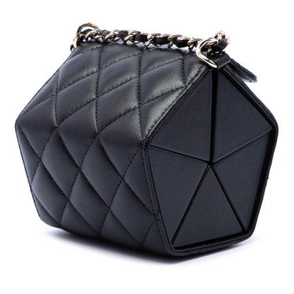 Chanel CC Quilted Lambskin Foldable Jewelry Box with Chain