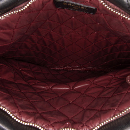 Chanel CC Quilted Lambskin Foldover Clutch