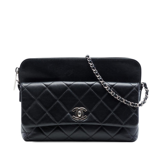 Chanel CC Quilted Lambskin Front Flap Crossbody