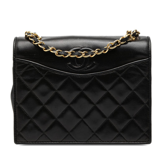 Chanel CC Quilted Lambskin Full Flap Crossbody