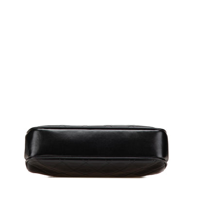 Chanel CC Quilted Lambskin Kiss Lock Frame Top Handle Bag