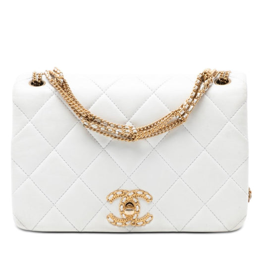 Chanel CC Quilted Lambskin Looping Chain Flap