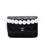 Chanel CC Quilted Lambskin Maxi Pearl Chain Strap