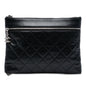 Chanel CC Quilted Lambskin Multi Zip Clutch