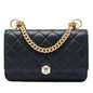 Chanel CC Quilted Lambskin Pearl Wallet on Chain