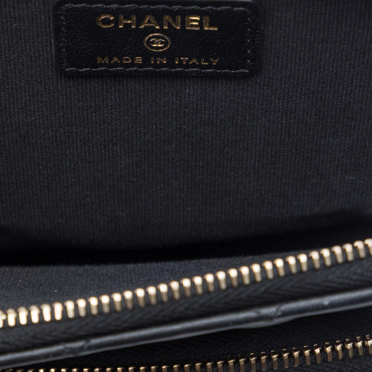 Chanel CC Quilted Lambskin Phone Holder With Chain