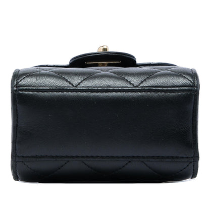 Chanel CC Quilted Lambskin Phone Holder with Chain