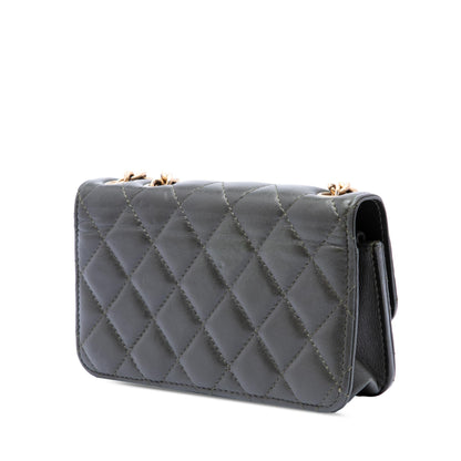 Chanel CC Quilted Lambskin Pillow Crush Flap Phone Holder with Chain