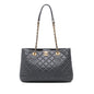 Chanel CC Quilted Lambskin Pin Tuck Tote