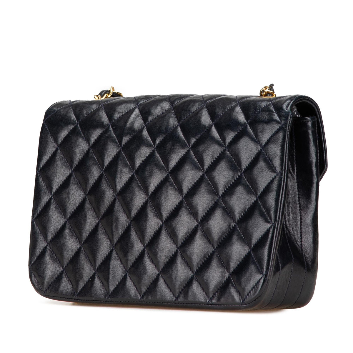 Chanel CC Quilted Lambskin Round Flap