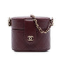 Chanel CC Quilted Lambskin Round Vanity Case with Chain