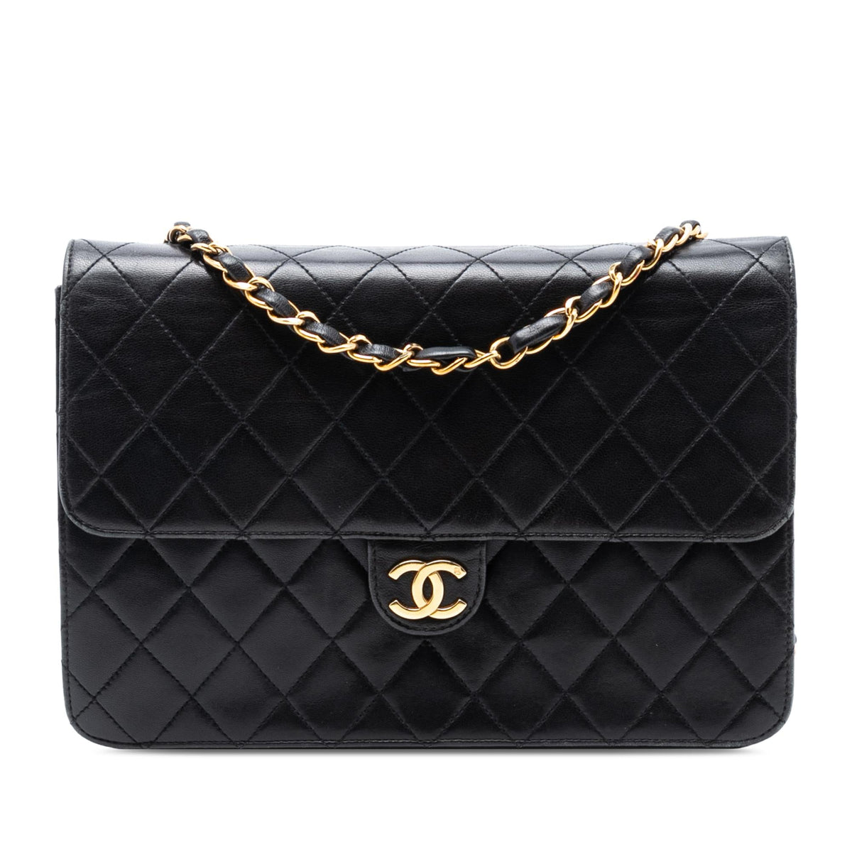 Chanel CC Quilted Lambskin Single Flap