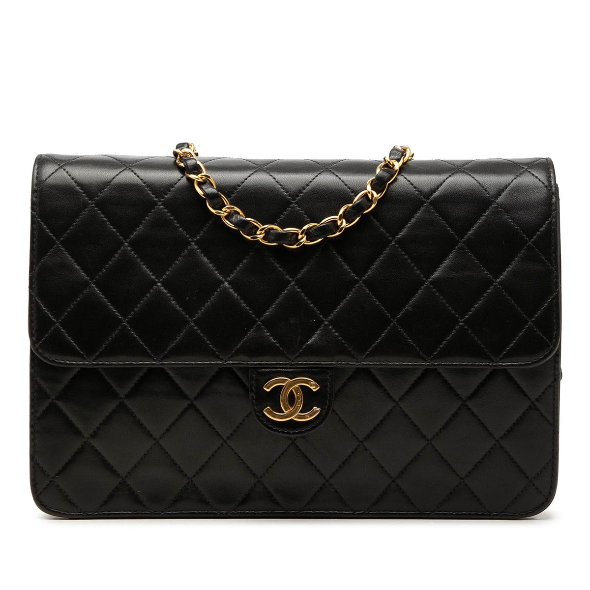 Chanel CC Quilted Lambskin Single Flap