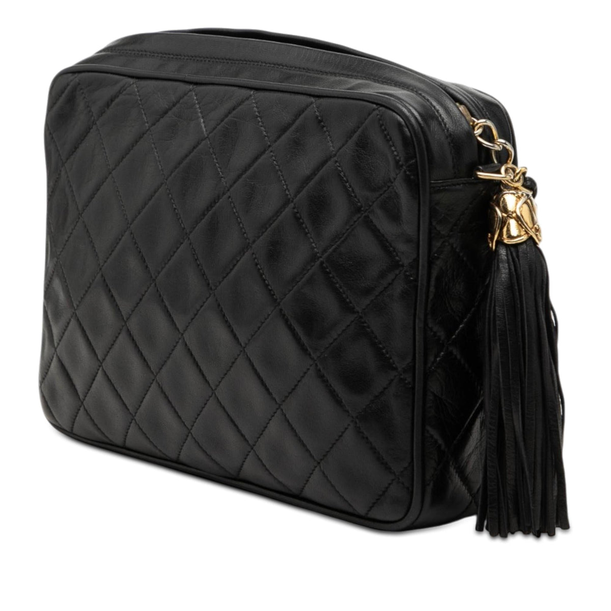 Chanel CC Quilted Lambskin Tassel Camera Bag