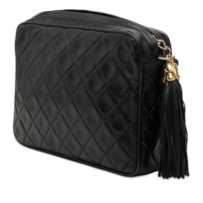 Chanel CC Quilted Lambskin Tassel Camera Bag