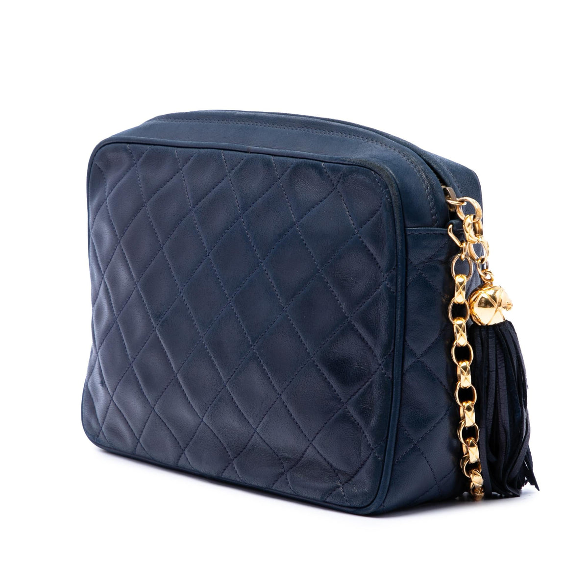 Chanel CC Quilted Lambskin Tassel Camera Bag
