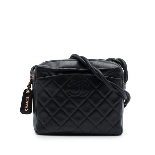 Chanel CC Quilted Lambskin Twisted Strap Crossbody