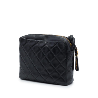 Chanel CC Quilted Lambskin Twisted Strap Crossbody