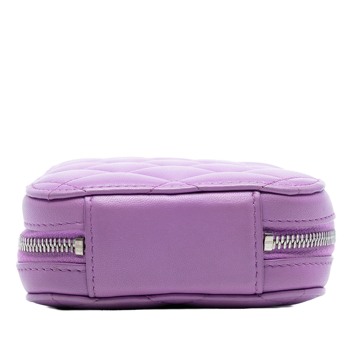 Chanel CC Quilted Lambskin Zip Phone Case