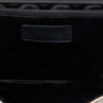 Chanel CC Quilted Metallic Lambskin Butterfly Chain Clutch