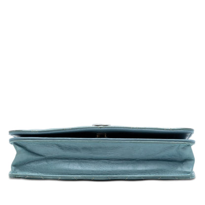 Chanel CC Quilted Ombre Patent and Aged Calfskin Crystal Wallet On Chain